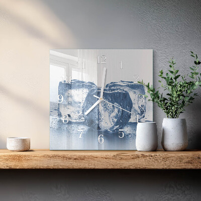 Reloj de vidrio cuadrado Hielo