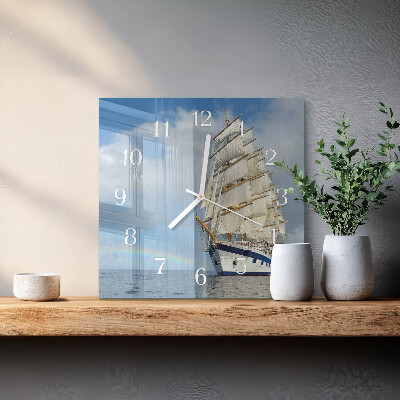 Reloj de cristal cuadrado Barco