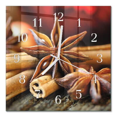 Reloj de vidrio cuadrado Anís y canela