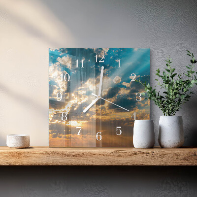 Cuadrado reloj de pared Cielo