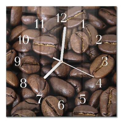 Reloj de vidrio cuadrado Café