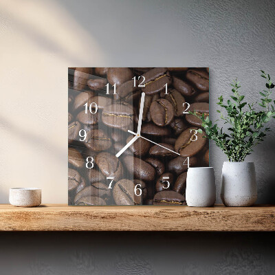 Reloj de vidrio cuadrado Café