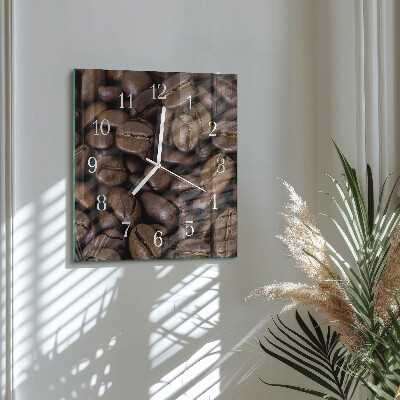 Reloj de vidrio cuadrado Café