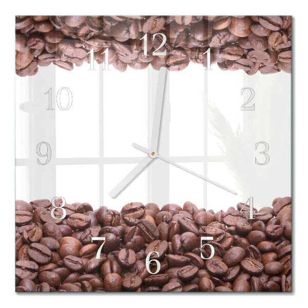 Cuadrado reloj cuadrado Granos de café