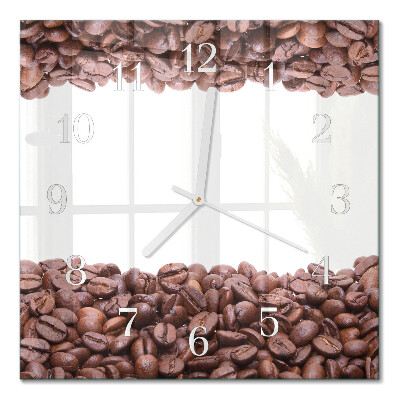 Cuadrado reloj cuadrado Granos de café