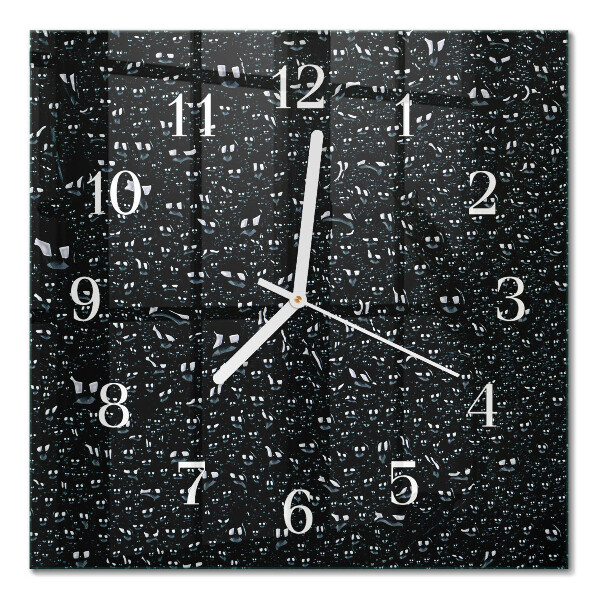Reloj de cristal cuadrado Gotas de agua