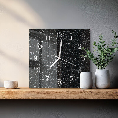 Reloj de cristal cuadrado Gotas de agua