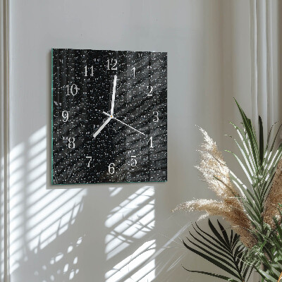 Reloj de cristal cuadrado Gotas de agua
