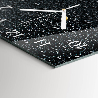 Reloj de cristal cuadrado Gotas de agua