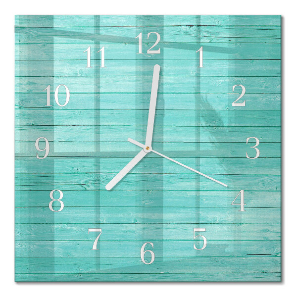 Reloj de vidrio cuadrado Pizarras verdes