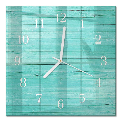 Reloj de vidrio cuadrado Pizarras verdes
