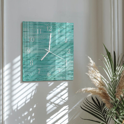 Reloj de vidrio cuadrado Pizarras verdes