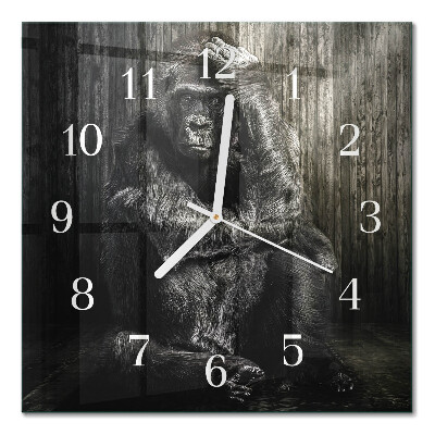 Reloj de cristal cuadrado Gorila