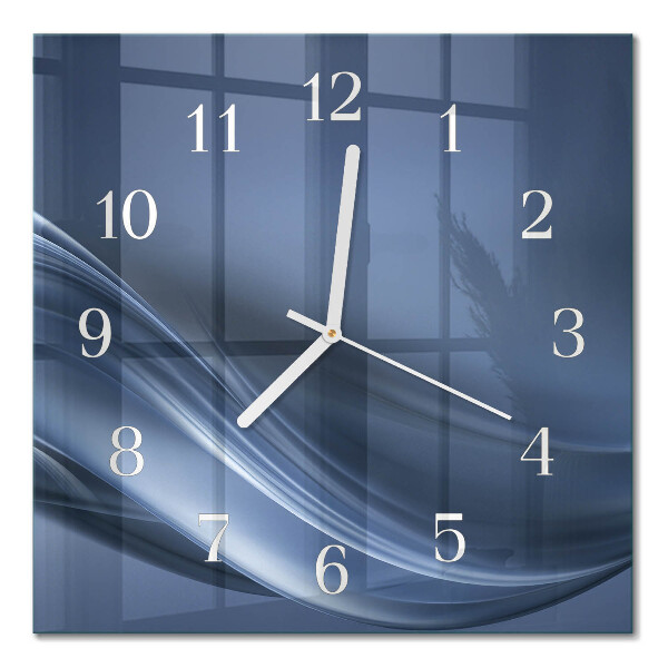 Cuadrado reloj de pared Olas azules