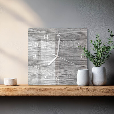Cuadrado reloj cuadrado Madera gris