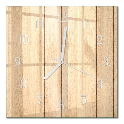 Cuadrado reloj de pared Madera
