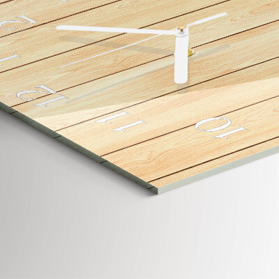 Cuadrado reloj de pared Madera