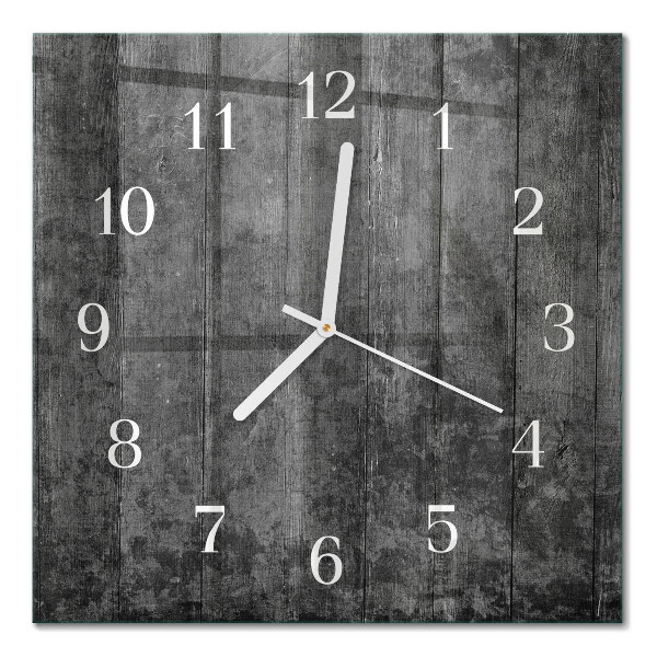 Reloj de cristal cuadrado Madera
