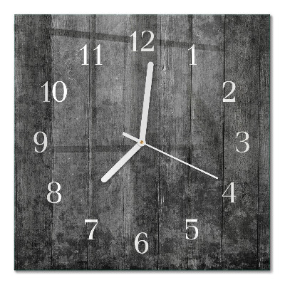 Reloj de cristal cuadrado Madera