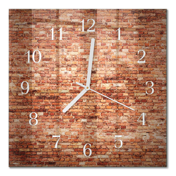 Reloj de vidrio cuadrado Muro de ladrillo