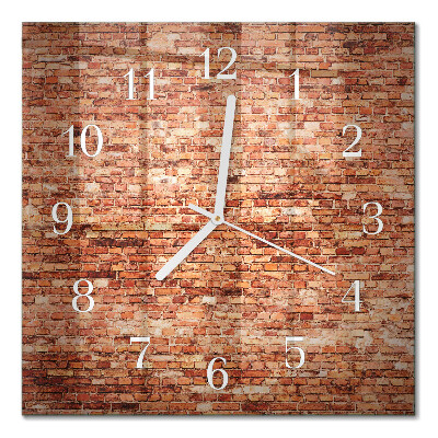 Reloj de vidrio cuadrado Muro de ladrillo