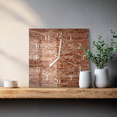 Reloj de vidrio cuadrado Muro de ladrillo