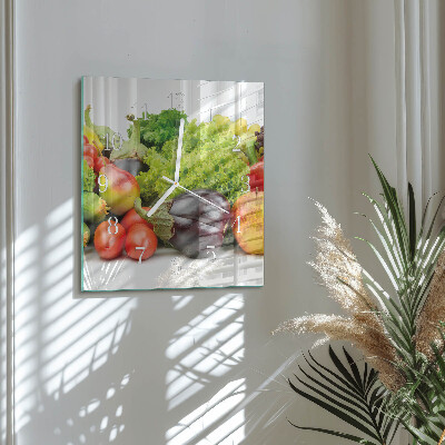 Cuadrado reloj cuadrado Verduras