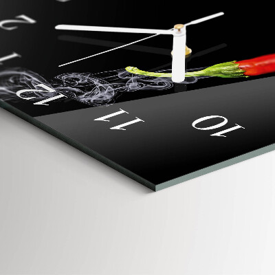Cuadrado reloj de pared Ají picante