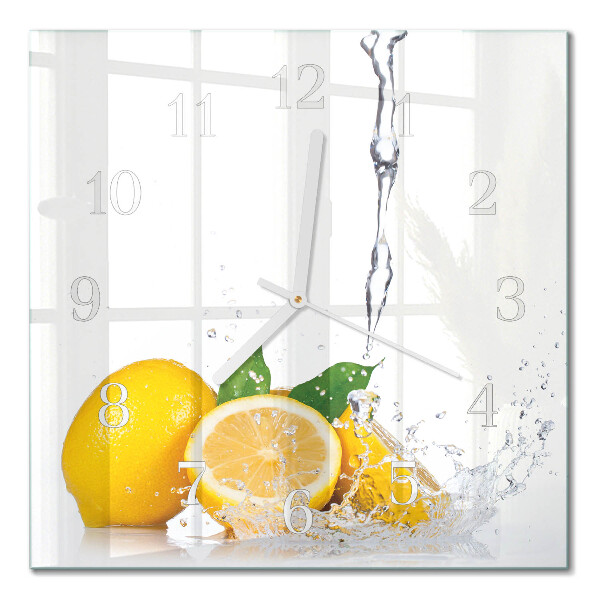 Reloj de cristal cuadrado Limones