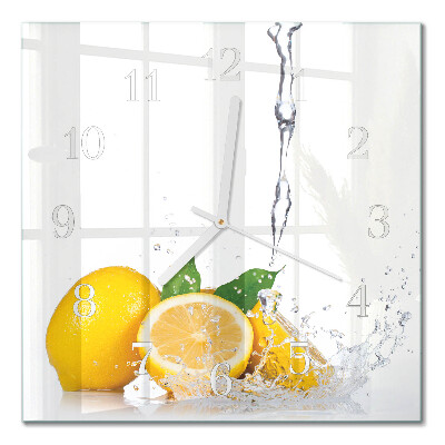 Reloj de cristal cuadrado Limones
