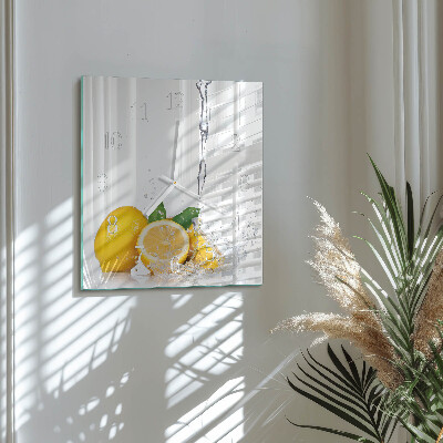 Reloj de cristal cuadrado Limones