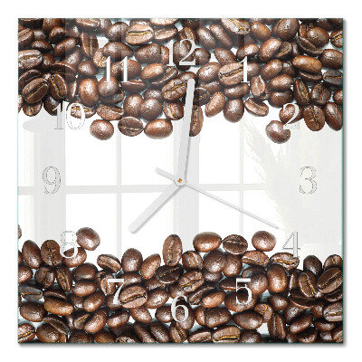 Reloj de cristal cuadrado Granos de café