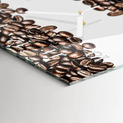 Reloj de cristal cuadrado Granos de café