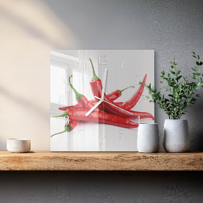Cuadrado reloj de pared Chiles
