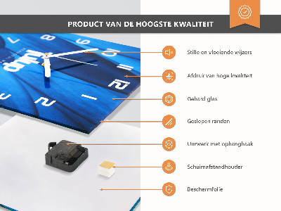 Cuadrado reloj cuadrado Kiwi