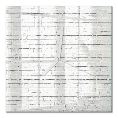 Reloj de cristal cuadrado Muro de ladrillo
