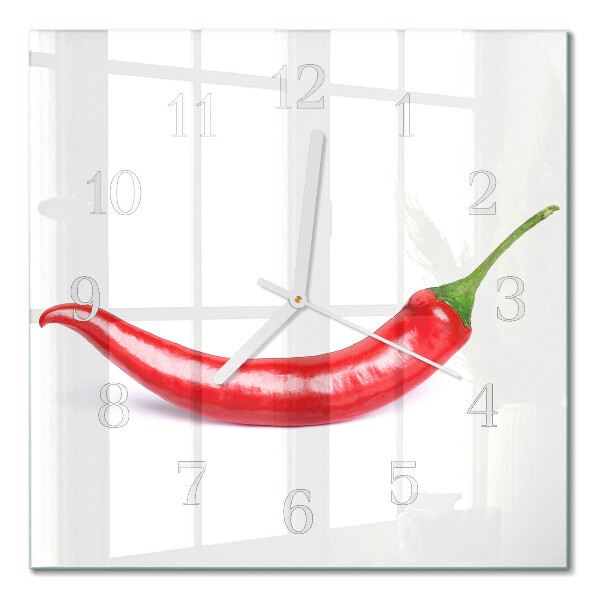 Reloj de cristal cuadrado Ají picante