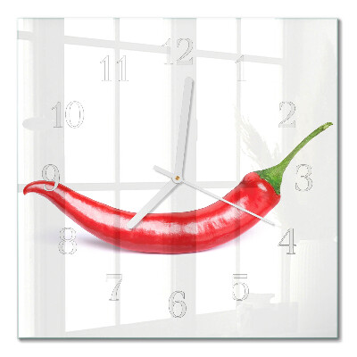 Reloj de cristal cuadrado Ají picante