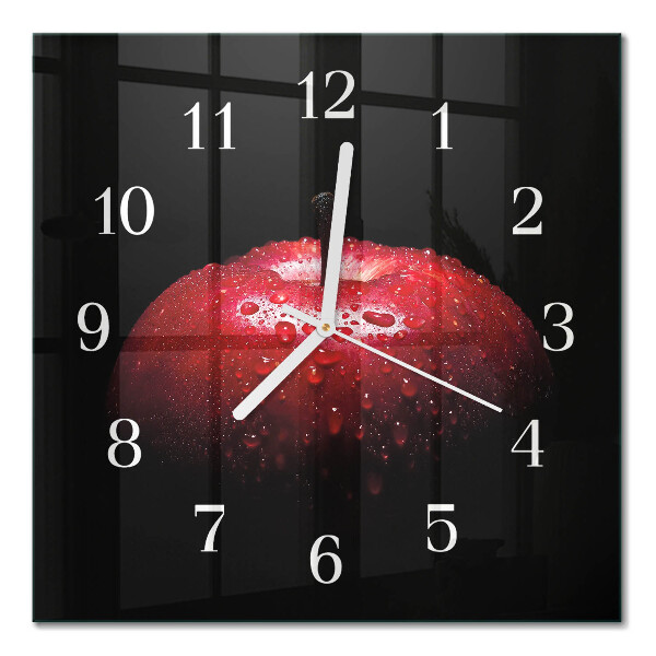 Reloj de vidrio cuadrado Manzana