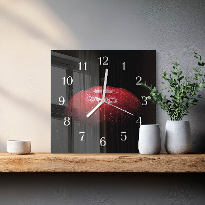 Reloj de vidrio cuadrado Manzana