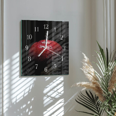 Reloj de vidrio cuadrado Manzana
