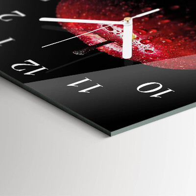 Reloj de vidrio cuadrado Manzana