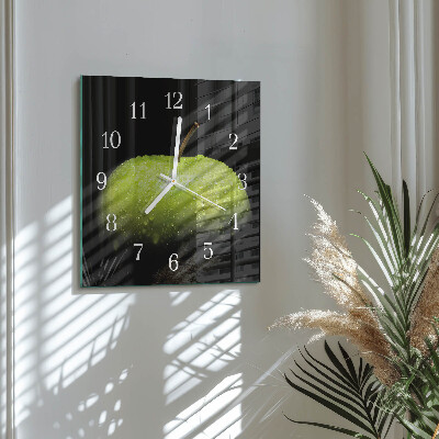 Cuadrado reloj de pared Manzana
