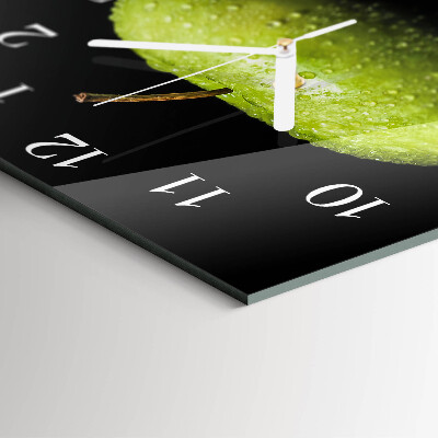 Cuadrado reloj de pared Manzana