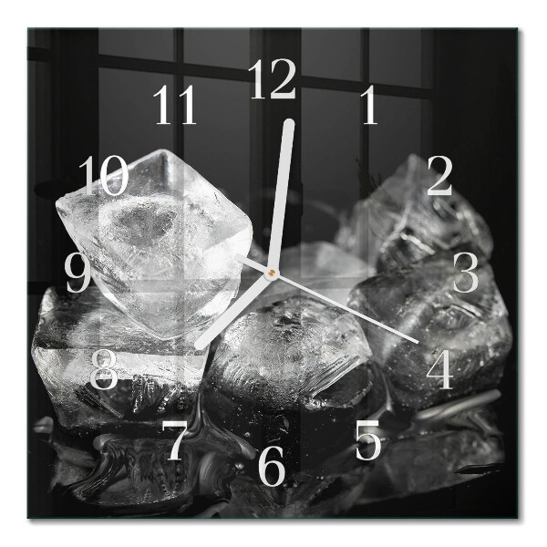 Cuadrado reloj de pared de cristal Cubitos de hielo