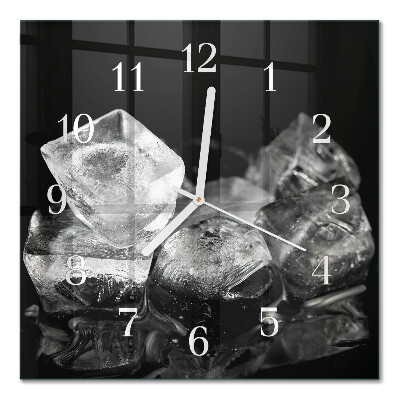 Cuadrado reloj de pared de cristal Cubitos de hielo