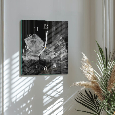 Cuadrado reloj de pared de cristal Cubitos de hielo