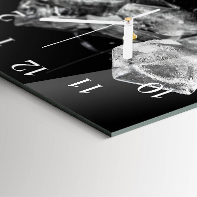 Cuadrado reloj de pared de cristal Cubitos de hielo