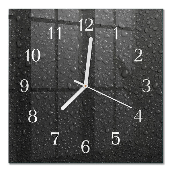 Cuadrado reloj cuadrado Gotas de agua