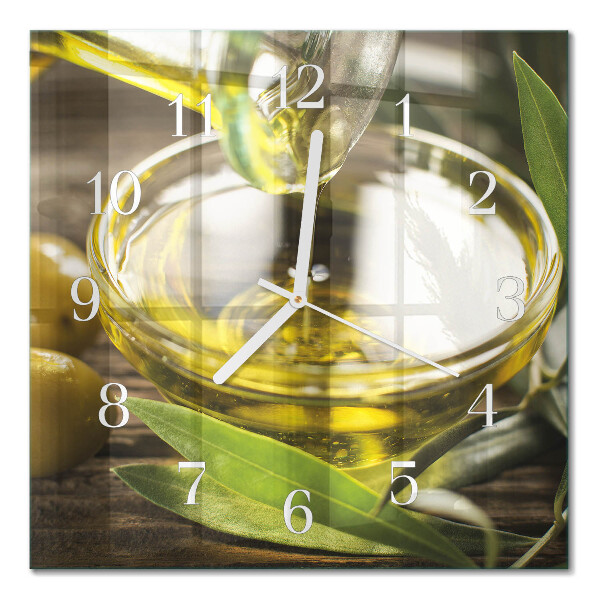 Reloj de vidrio cuadrado Aceite de oliva